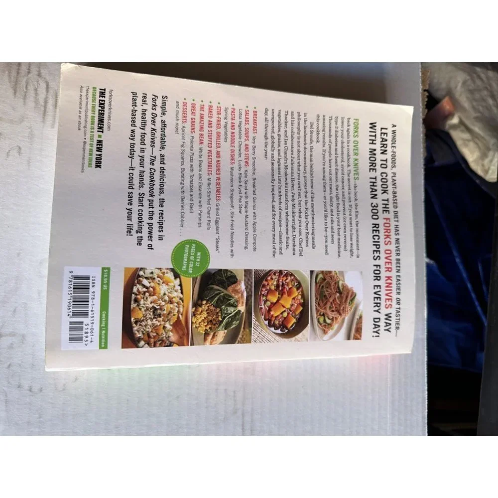 Forks Over Knives BestSeller Cookbook Plant Base. Book Kindly Used Good conditio
